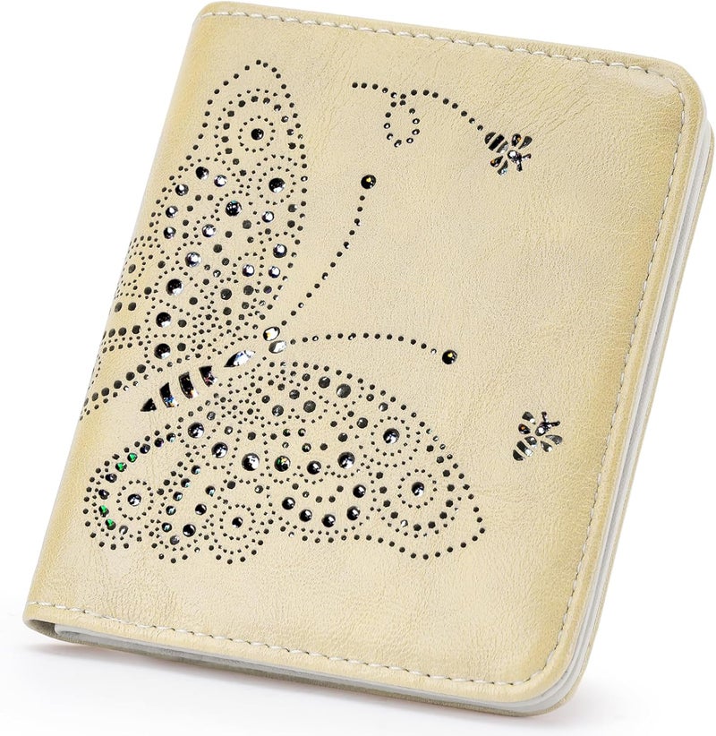 KITEVIUN Small RFID Wallet Women Ultra Thin Slim Womens Wallet Mini Compact Bifold Pocket Ladies Wallets for Women LIGHT YELLOW - Image 1